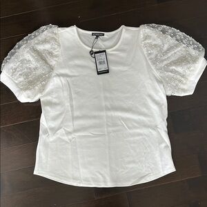 White Puff Sleeve Top